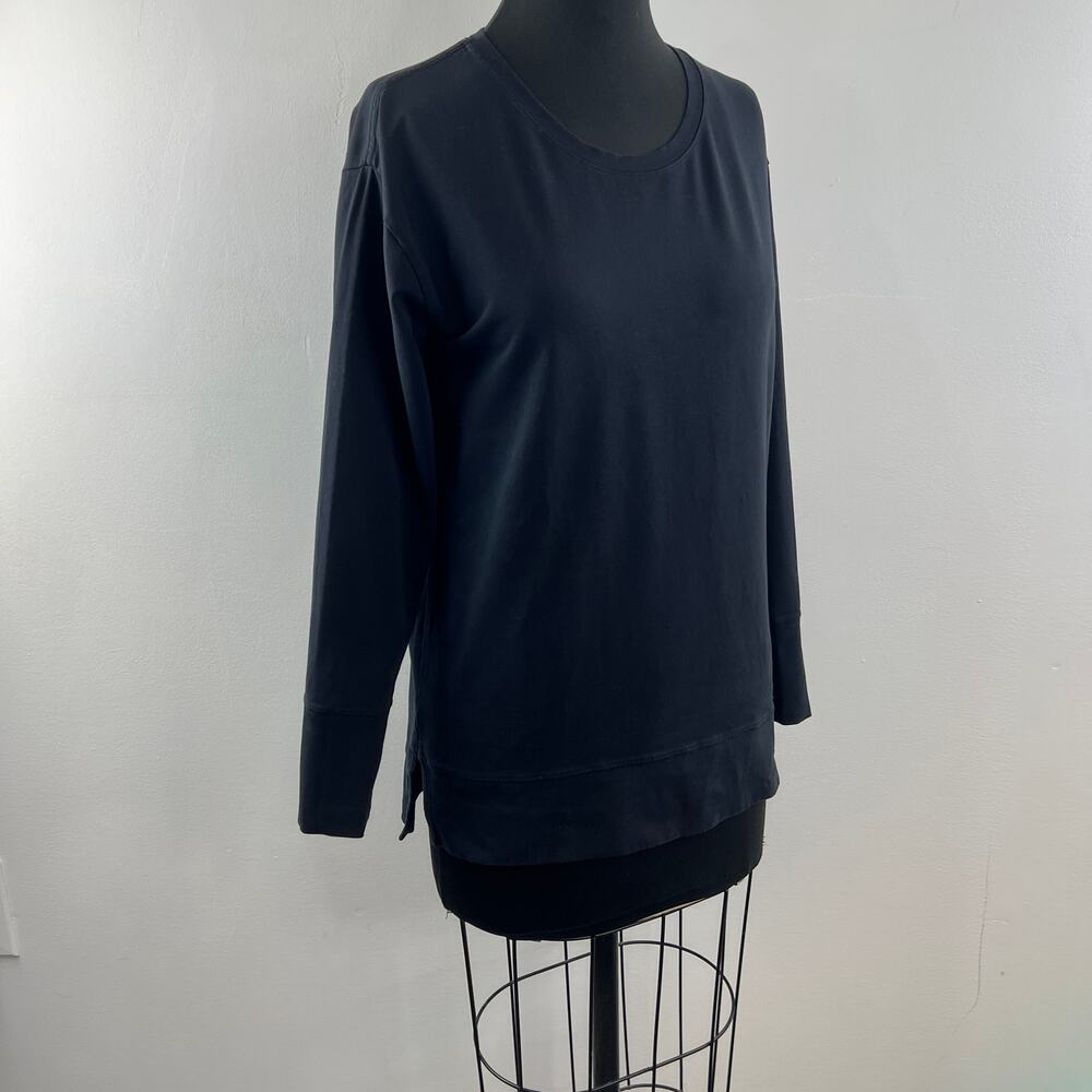LIFE IS GOOD Crusher Flex Black Top Cotton Stretch Crew Neck Pullover Size Small - Picture 4 of 9